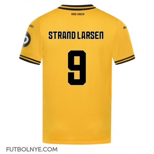 Camiseta Wolves Jorgen Strand Larsen #9 Primera Equipación 2024-25 manga corta